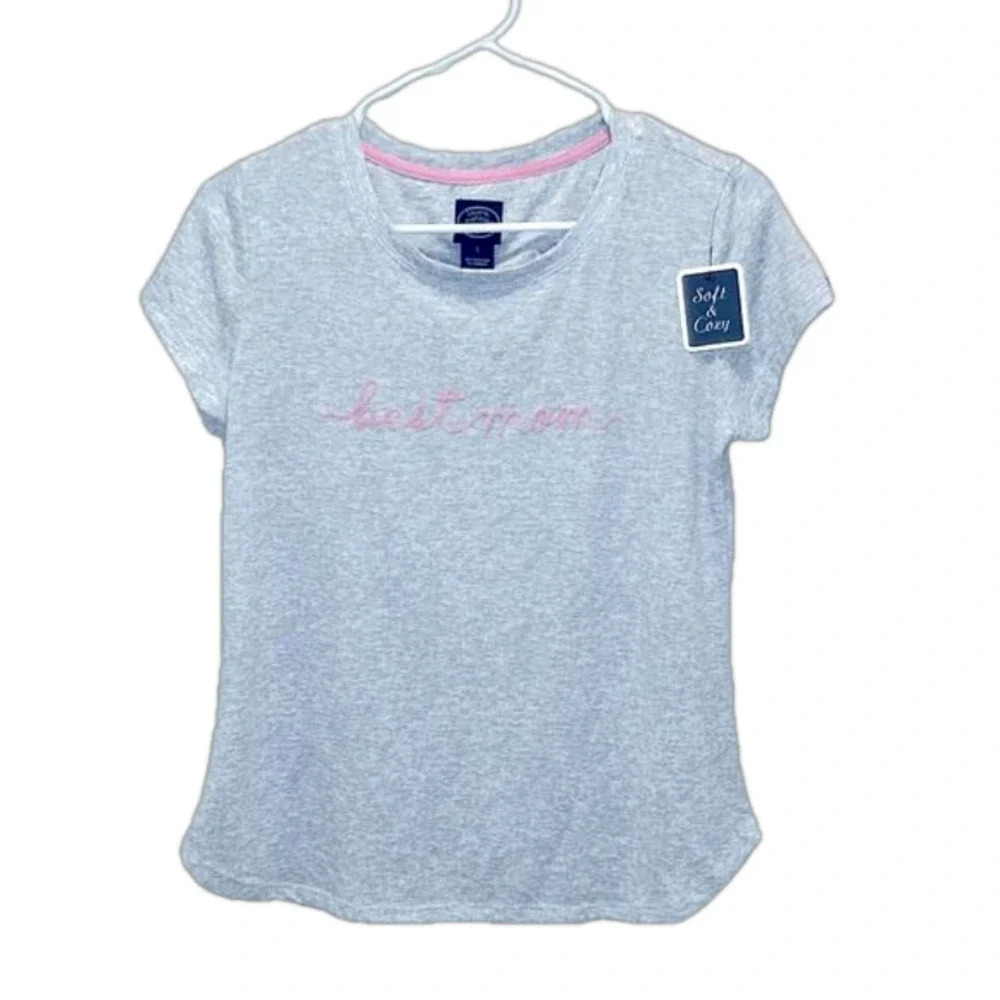 New Best Mom small tshirt Laura Ashley light heather tee soft & cozy NWT